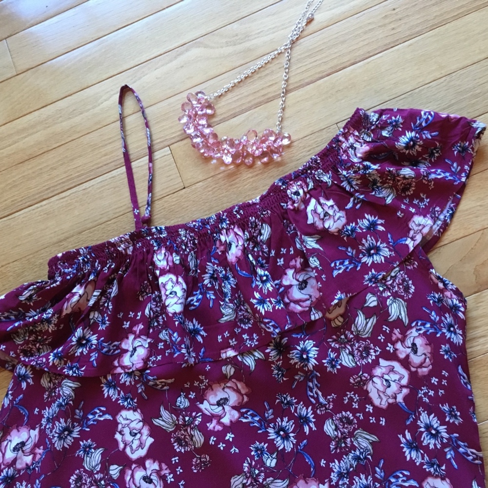 PRICE DROP! PINK ROSE 🌹 One-shoulder dress - Picture 5 of 5